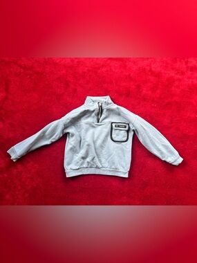 Kids Ted Baker Light Gray Zip Up Pullover Size 9